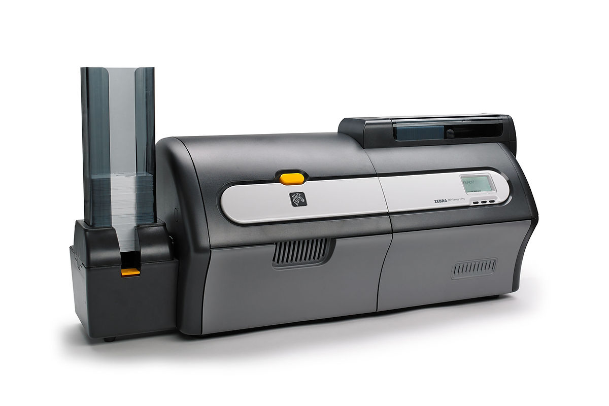 RFID card printer and encoder for employee badge programs